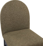 Waldorf Olive Boucle Fabric Dining Chair 381Olive-SC Meridian Furniture