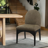 Waldorf Olive Boucle Fabric Dining Chair 381Olive-SC Meridian Furniture