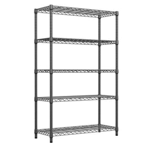 English Elm 1750 Lbs Carbon Steel Five Tier Wire Shelving Unit Heavy Duty Garage Storage Rack Black W5386P480703