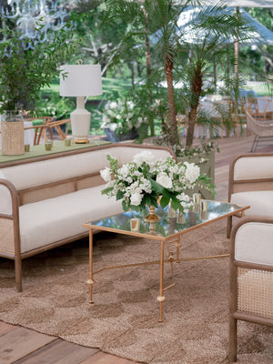 Chelsea House French Antique Gold Cocktail Table With Wrought Iron Frame And Antique Mirror Top For Elegant Spaces 382010