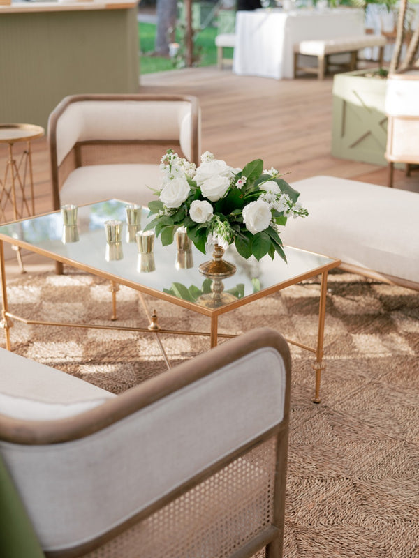 Chelsea House French Antique Gold Cocktail Table With Wrought Iron Frame And Antique Mirror Top For Elegant Spaces 382010