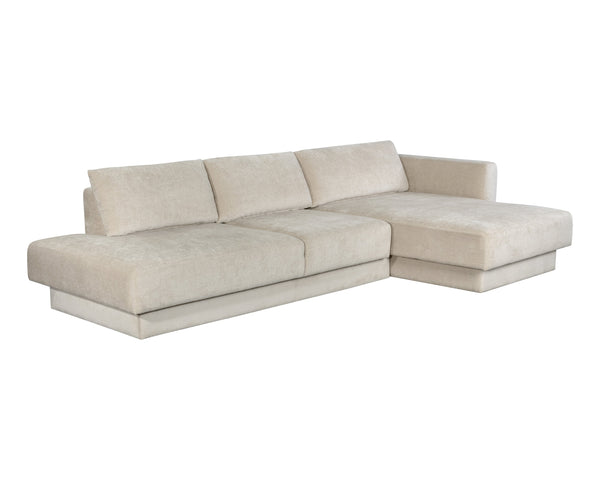 Sunpan Tecoma Contemporary Sofa Chaise - Stylish Low-Profile Design for Ultimate Comfort in Any Space Right Arm Facing