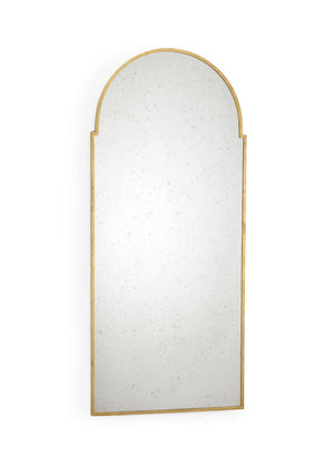 Chelsea House Baker Vintage-Inspired Wall Mirror 60"X26" In Antique Gold Patina — Wrought-Iron Frame, Aged Glass 382021