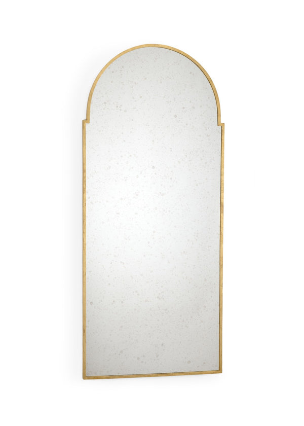 Chelsea House Baker Vintage-Inspired Wall Mirror 60"X26" In Antique Gold Patina — Wrought-Iron Frame, Aged Glass 382021