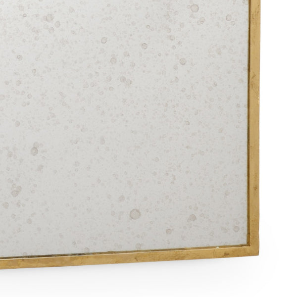 Chelsea House Baker Vintage-Inspired Wall Mirror 60"X26" In Antique Gold Patina — Wrought-Iron Frame, Aged Glass 382021