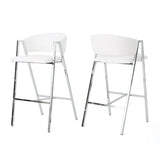 Christopher Knight Home® - Noble House - Marlon Modern Ivory Leather 28.25 Inch Barstool - Set of 2