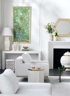 Chelsea House Large Hand-Glazed Ceramic Heron White — Made In Italy, Sculptural Coastal Accent 15.5" H Decor 382087