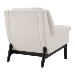 English Elm Modern Boucle Accent Chair Sculpted Flared Arms Birch Legs Mid-century Living Room N723P426251A