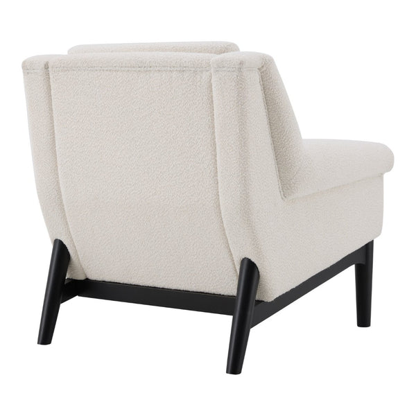 English Elm Modern Boucle Accent Chair Sculpted Flared Arms Birch Legs Mid-century Living Room N723P426251A