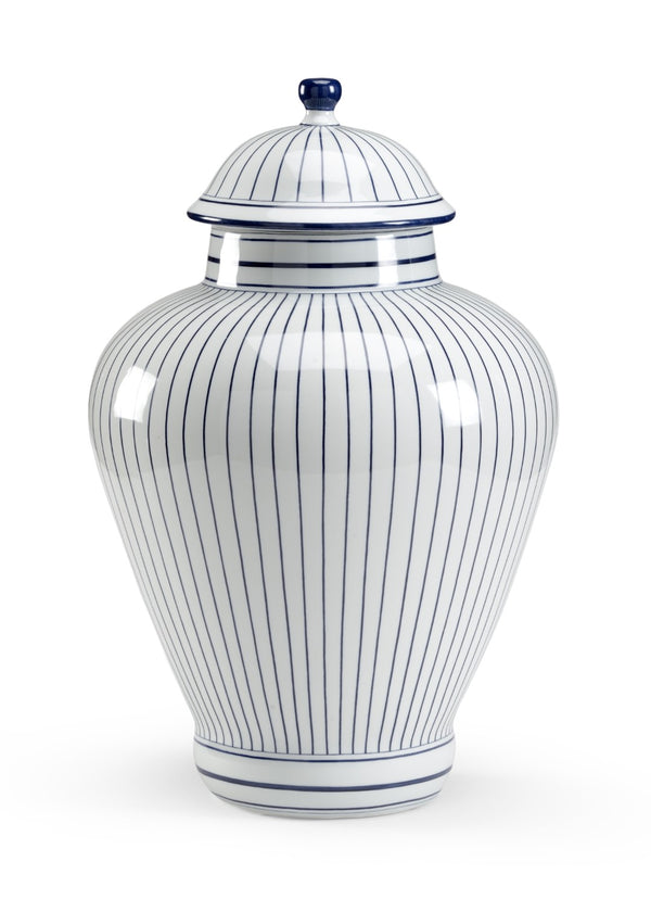 Chelsea House Castle Urn Large Hand-Decorated Blue & White Porcelain Vase 25" H Glossy Glazed Coastal Accent 382130