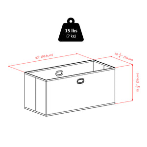 Winsome Wood Torino 2-piece Foldable Storage Basket Set In Rich Chocolate - Stylish Organizers For Home & Pantry Chocolate Fabric 38222-winsome-wood