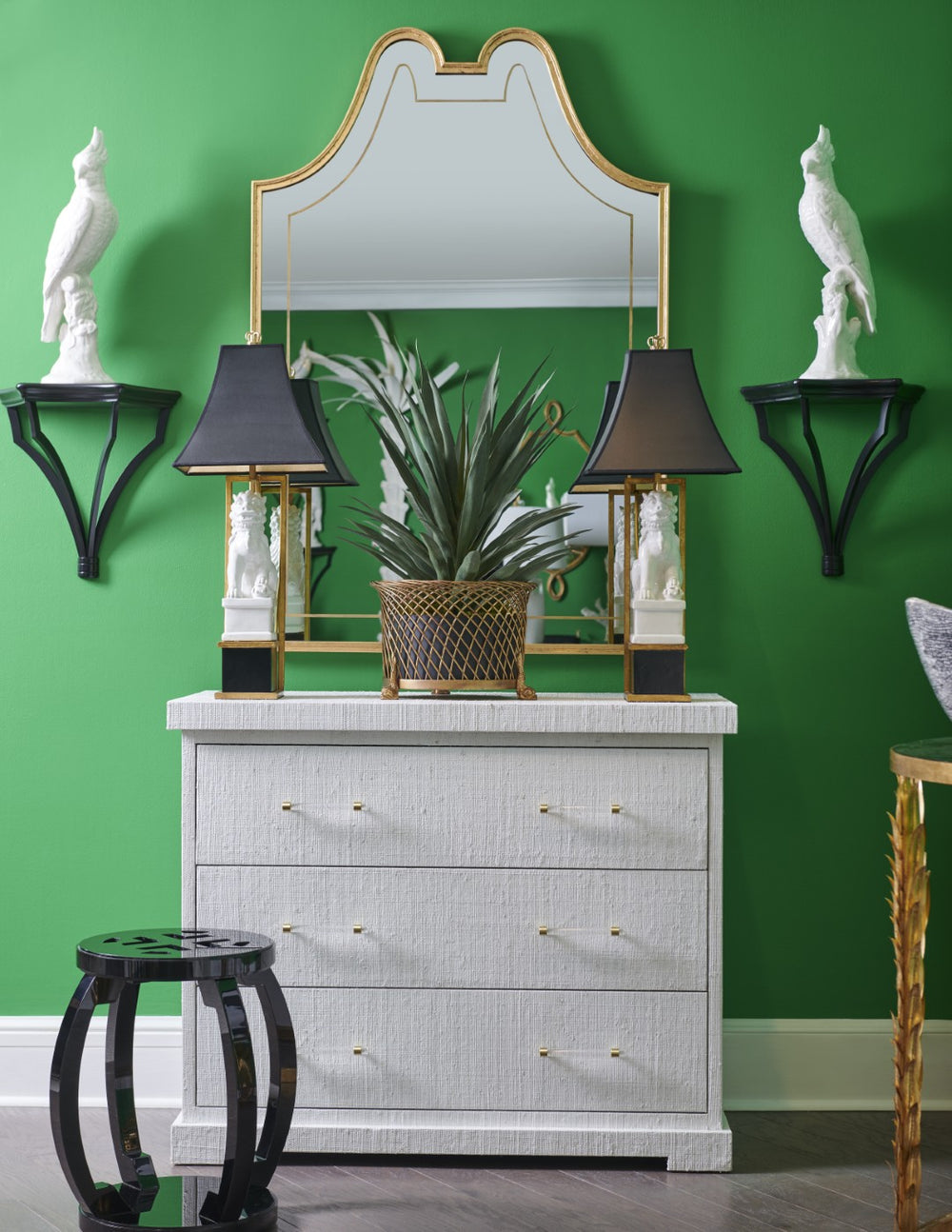 Chelsea House Victoria Hall Antique Gold Full-Length Mirror 54X36 In — Vintage Patina Frame, Clear Glass Focal Point 382294