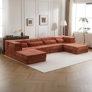 English Elm Compression Mahjong Sofa: Versatile No Assembly Modular Floor Sofa Bed For Cozy Living Spaces W3723S00038