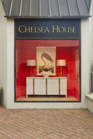 Chelsea House Oval Italian Hand-Glazed Ceramic Pot With Gold Trim, Fluted Sides & Scrolled Handles — Luxe Centerpiece 382410