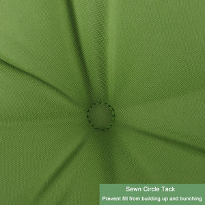 English Elm 2 Pcs Set High Back Patio Chair Cushions Tufted Outdoor Reversible 44x22x4 Waterproof Comfort Green W419P287333
