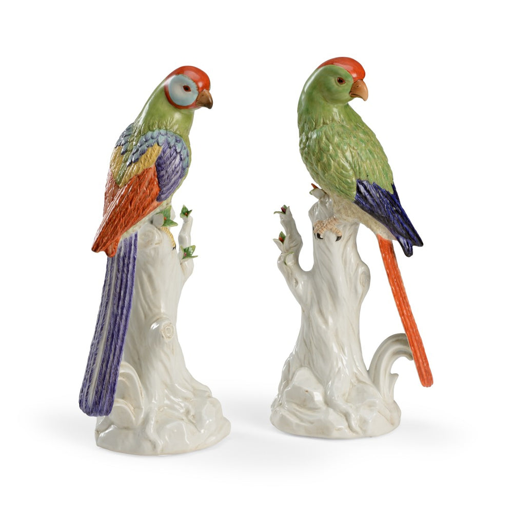 Chelsea House Port Royal Birds Pair Hand-Decorated Porcelain Figurines – Vibrant Mantel & Shelf Accent, 15"H 382590