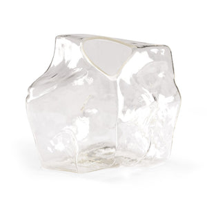 Chelsea House Ashley Glass Accent Sculptural Clear Vase 10"H — Modern Tapered Mouth, High-Clarity Glass For Florals And Decor 382667