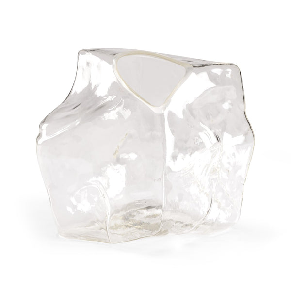 Chelsea House Ashley Glass Accent Sculptural Clear Vase 10"H — Modern Tapered Mouth, High-Clarity Glass For Florals And Decor 382667