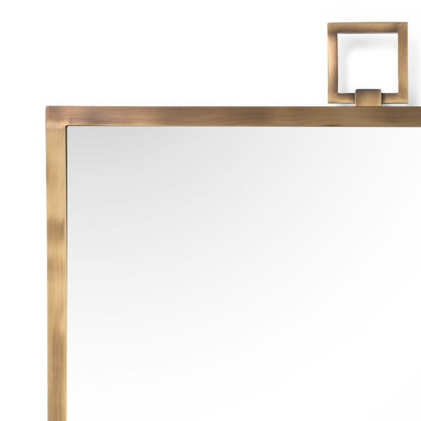 Chelsea House Square Mirror Antique Brass Frame 36.5"X32" — Modern Timeless Wall Mirror For Entry, Living Room, Vanity 382677