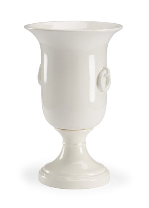 Chelsea House Ring Porcelain Vase With Sculptural Ring Handles — Off-White Glazed Urn, 18" Tall Centerpiece Accent 382712