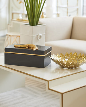 Chelsea House Greek Key Vase By Bradshaw Orrell — Off-White Glazed Porcelain Square Vase With Classic Motif & Feet, Versatile Centerpiece (13.5"H) 382715