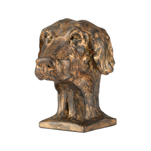 Chelsea House Dog Antique Gold & Bronze Accent Sculpture — Compact 7" Decorative Dog Figurine For Shelves, Mantels, Vignettes 382726