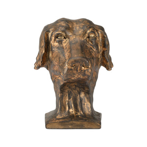 Chelsea House Dog Antique Gold & Bronze Accent Sculpture — Compact 7" Decorative Dog Figurine For Shelves, Mantels, Vignettes 382726