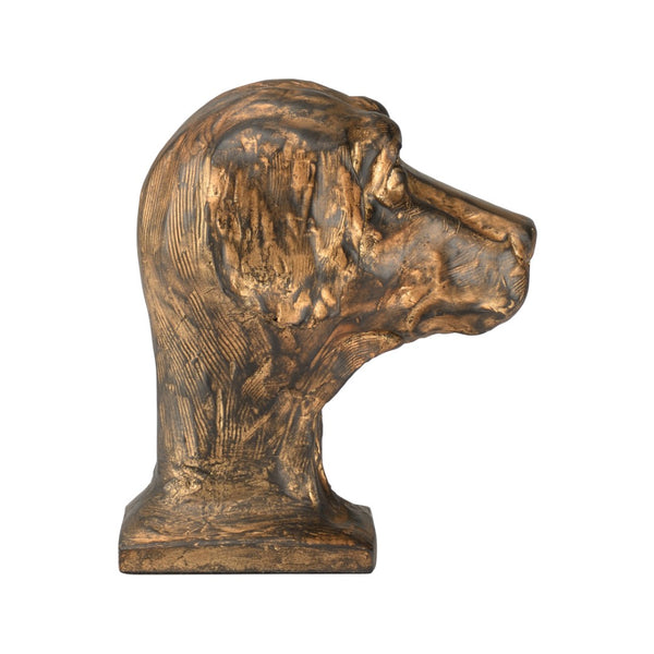 Chelsea House Dog Antique Gold & Bronze Accent Sculpture — Compact 7" Decorative Dog Figurine For Shelves, Mantels, Vignettes 382726