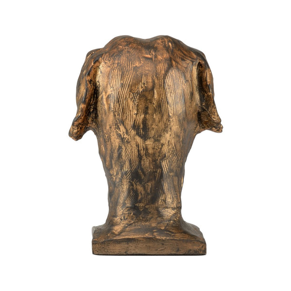 Chelsea House Dog Antique Gold & Bronze Accent Sculpture — Compact 7" Decorative Dog Figurine For Shelves, Mantels, Vignettes 382726