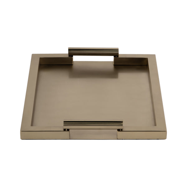 Butler Specialty Morante Stainless Steel Rectangular Serving Tray - Modern Design For Elegant Entertaining Events Gold Stainless Steel 3827402-butler