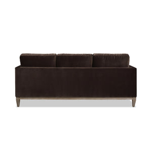English Elm Jennifer Taylor Home - Knox 84" Modern Farmhouse Sofa In Deep Brown Velvet - Family-Friendly Comfort & Style For Your Home B2719P238332