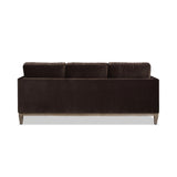 English Elm Knox 84" Modern Farmhouse Sofa, Deep Brown Performance Velvet