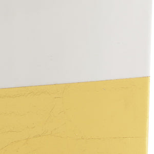 Chelsea House Rachel Vase — White Glazed Ceramic Canister With Hand-Applied Gold Leaf Trim, 16" Modern Accent 382958