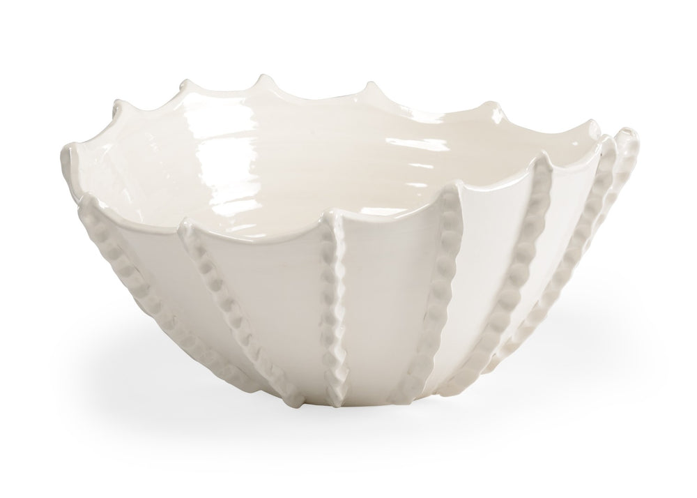 Chelsea House Bond Street Italian White Glazed Planter — Handcrafted Ceramic Bowl For Plants, Fruit & Decor (20.25"W) 382975