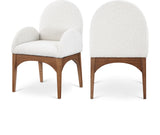 Waldorf Cream Boucle Fabric Dining Chair 382Cream-AC Meridian Furniture