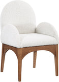 Waldorf Cream Boucle Fabric Dining Chair 382Cream-AC Meridian Furniture