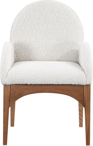 Waldorf Cream Boucle Fabric Dining Chair 382Cream-AC Meridian Furniture