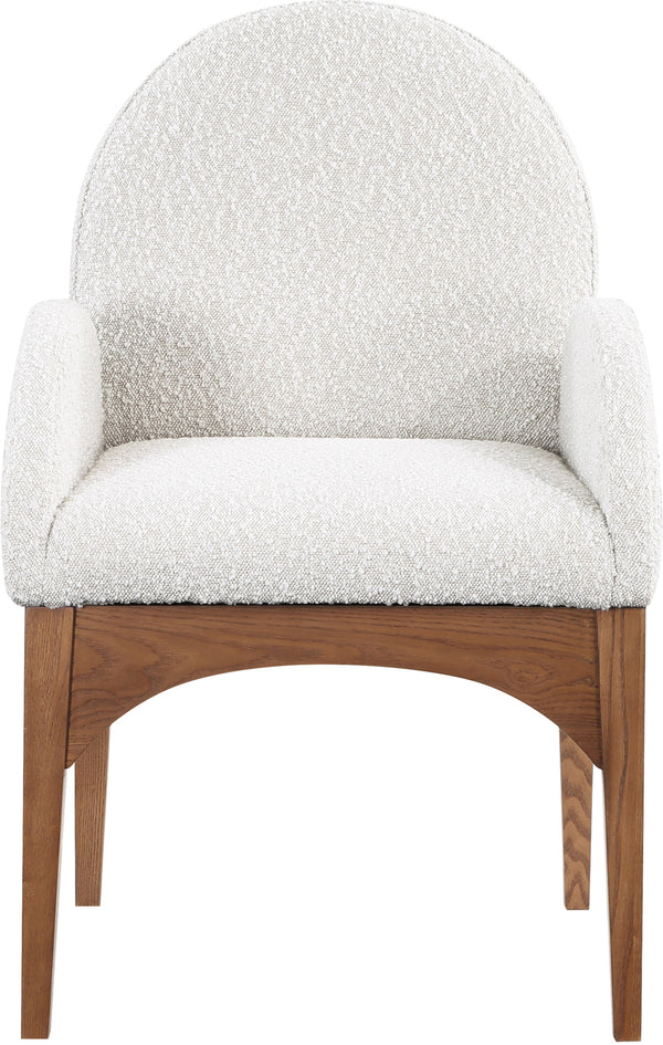 Waldorf Cream Boucle Fabric Dining Chair 382Cream-AC Meridian Furniture