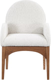 Waldorf Cream Boucle Fabric Dining Chair 382Cream-AC Meridian Furniture