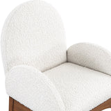 Waldorf Cream Boucle Fabric Dining Chair 382Cream-AC Meridian Furniture