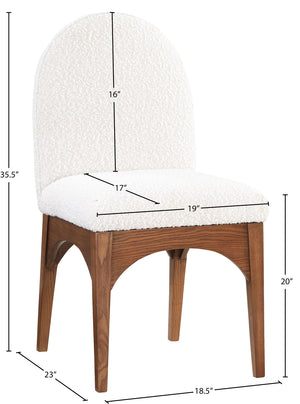 Waldorf Cream Boucle Fabric Dining Chair 382Cream-SC Meridian Furniture