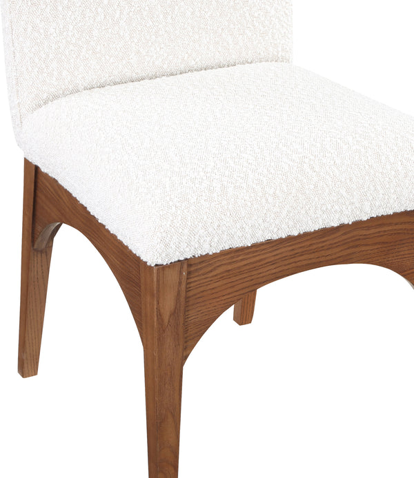 Waldorf Cream Boucle Fabric Dining Chair 382Cream-SC Meridian Furniture