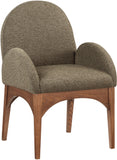 Waldorf Olive Boucle Fabric Dining Chair 382Olive-AC Meridian Furniture