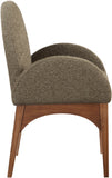 Waldorf Olive Boucle Fabric Dining Chair 382Olive-AC Meridian Furniture