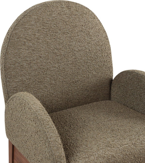 Waldorf Olive Boucle Fabric Dining Chair 382Olive-AC Meridian Furniture
