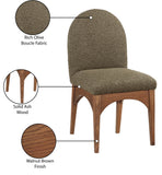 Waldorf Olive Boucle Fabric Dining Chair 382Olive-SC Meridian Furniture