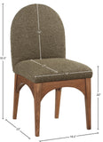 Waldorf Olive Boucle Fabric Dining Chair 382Olive-SC Meridian Furniture