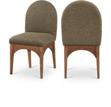 Waldorf Olive Boucle Fabric Dining Chair 382Olive-SC Meridian Furniture