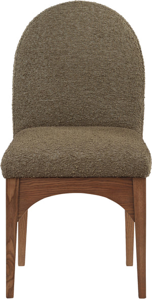 Waldorf Olive Boucle Fabric Dining Chair 382Olive-SC Meridian Furniture