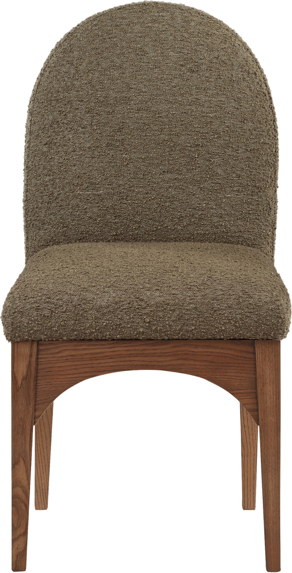 Waldorf Olive Boucle Fabric Dining Chair 382Olive-SC Meridian Furniture